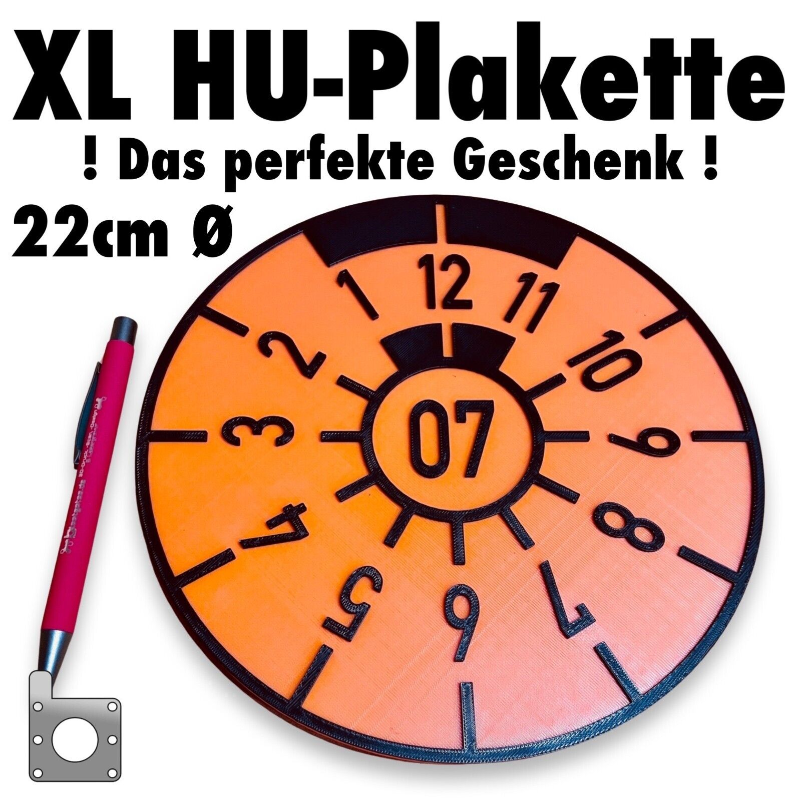 XL HU Plakette, TÜV Plakette, Dekra Plakette, Geburtstagsgeschenk Schrauber  Kfz –